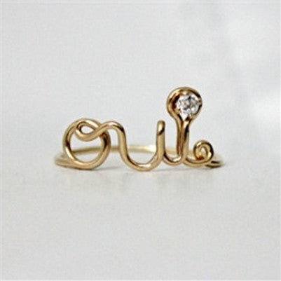 OUI RING WITH SWAROVSKI CRYSTAL