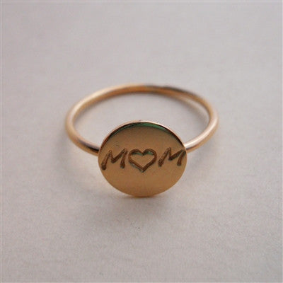 M♥M STAMPED DISK RING